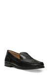Nydj Tacie Reptile Embossed Leather Loafer In Black