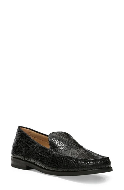 Nydj Tacie Reptile Embossed Leather Loafer In Black