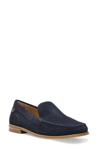 Nydj Tacie Reptile Embossed Leather Loafer In Navy