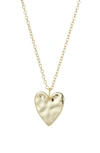ARGENTO VIVO STERLING SILVER HAMMERED HEART PENDANT NECKLACE