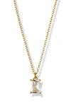 Argento Vivo Birthstone Pendant Necklace In April/ Clear