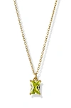 Argento Vivo Birthstone Pendant Necklace In August/ Peridot