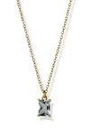 Argento Vivo Birthstone Pendant Necklace In March/ Aquamarine
