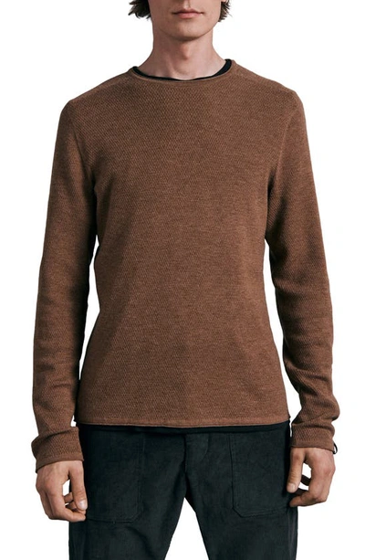 Rag & Bone Men's Collin Wool Crew Sweater In Camel