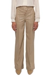 Jonathan Simkhai Lynda Vegan Leather Pant In Nutmeg