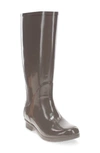 Chooka Polished Waterproof Tall Rain Boot In Dark Taupe