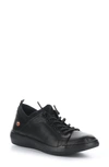 Softinos By Fly London Bonn Sneaker In Black Smooth Leather