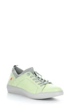 Softinos By Fly London Bonn Sneaker In Light Green Smooth Leather