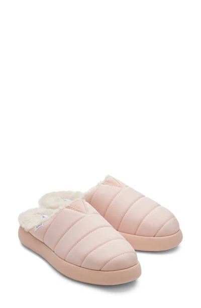 Toms Mallow Faux Fur Mule In Light/ Pastel Pink