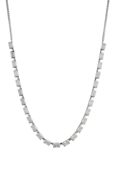 Nadri Chateau Cubic Zirconia Tennis Necklace In Silver