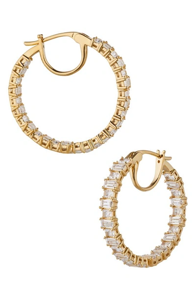 Nadri Chateau Cubic Zirconia Hoop Earrings In Gold