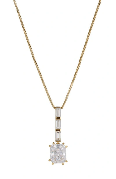 Nadri Chateau Crystal Drop Pendant Necklace, 18 In Gold
