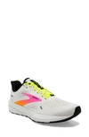 Brooks Launch 9 Running Shoe In White/pink/nightlife
