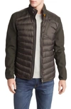 Parajumpers Jayden Mixed Media Down Puffer Jacket In Sycamore