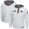 Colosseum Arctic Camo Michigan Wolverines Oht Military Appreciation Quarter-zip Hoodie In Arctic Camo