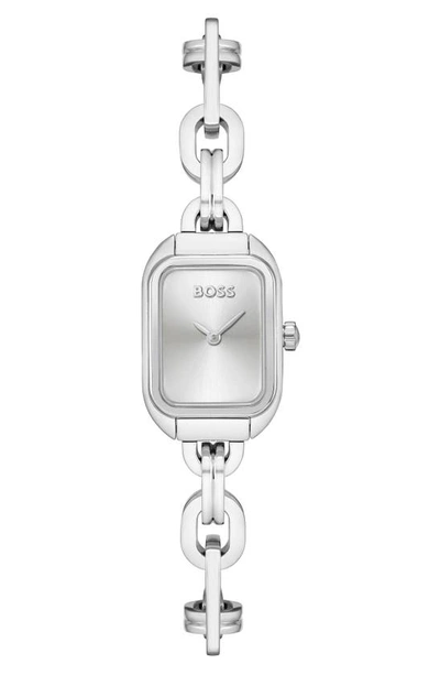 Hugo Boss Women's Hailey Silver-tone Stainless Steel Bracelet Watch, 19mm Women's Shoes