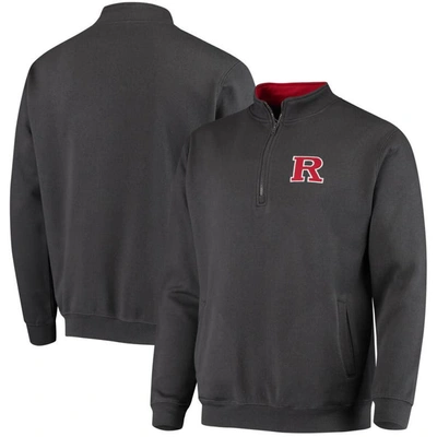 Colosseum Men's Charcoal Rutgers Scarlet Knights Tortugas Logo Quarter-zip Jacket