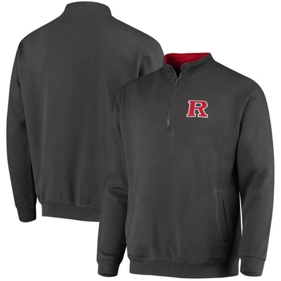 Colosseum Men's Rutgers Scarlet Knights Tortugas Logo Quarter-zip Jacket In Charcoal