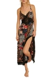 Free People Right Now Nightgown In Black Combo