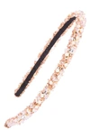 L Erickson Crystal Coated Headband In Rose Gold