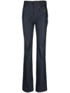 SAINT LAURENT DARK BLUE HIGH-WAISTED BOOTCUT JEANS