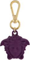 Versace Purple Medusa Airtag Key Ring In Fuchsia