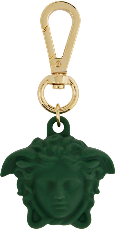 Versace Green Medusa Airtag Key Ring In 1ge0v Forest Green-o