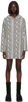 Mm6 Maison Margiela All-over Snake-print Hooded Dress In 001s Snake Print