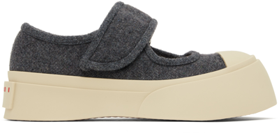 Marni Grey & Off-white Pablo Mary-jane Trainers In Black