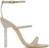 SOPHIA WEBSTER GOLD ROSALIND HEELED SANDALS