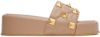 Valentino Garavani Roman Stud Flatform Slide Sandals In Pink