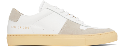 Common Projects White Bball Sneakers In Bianco