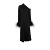 16ARLINGTON ADELAIDE FEATHER TRIM MIDI DRESS - WOMEN'S - OSTRICH FEATHER/POLYESTER,D159INFNTBLKFTH18508651