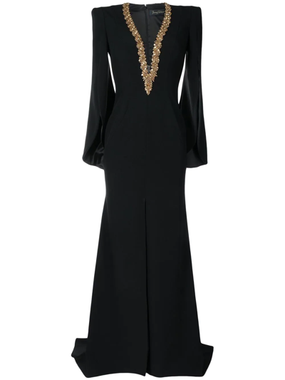 Jenny Packham Long-length Evening Dress In Black