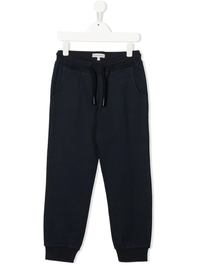 Woolrich Kids' Organic Embroidered Track Trousers In Blue