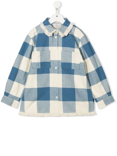 Woolrich Kids' Check Cotton-flannel Overshirt In White