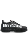 LOVE MOSCHINO LOGO-PRINT LOW-TOP SNEAKERS
