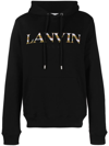 LANVIN CURB EMBROIDERED-LOGO HOODIE