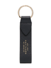 Smythson Panama Leather Strap Keyring In Black