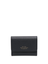Smythson Tri-fold Leather Wallet In Black