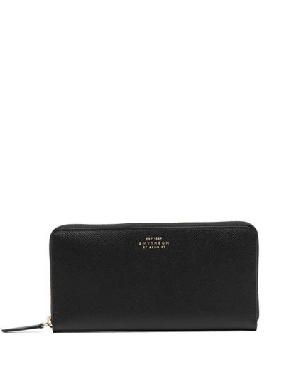 SMYTHSON ZIPPED LEATHER PURSE