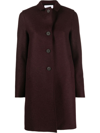 Harris Wharf London Single-breasted Wool Coat In Purple