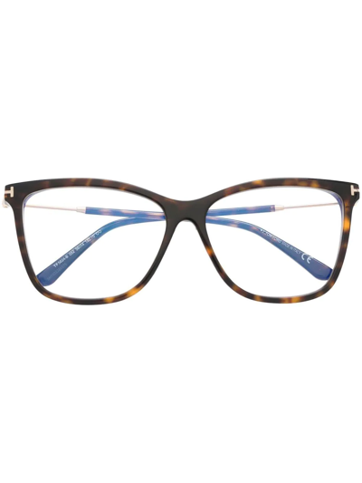 Tom Ford Square-frame Eyeglasses In Brown