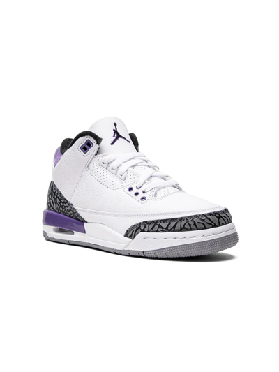 Jordan Kids' Air  3 Retro Sneakers In White