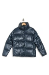 Noize Meadow Puffer Jacket In Dress Blues
