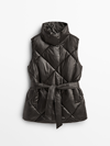 MASSIMO DUTTI HOODED TECHNICAL JACKET WITH DOWN AND FEATHERS FILLING
