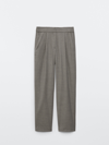 Massimo Dutti Flannel Jogging-fit Trousers In Grey