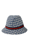 Gucci Jacquard Cotton-blend Bucket Hat In Blue
