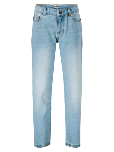Moschino Kids Jeans For Boys In Blue