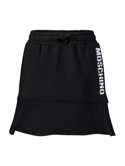Moschino Kids Skirt For Girls In Black